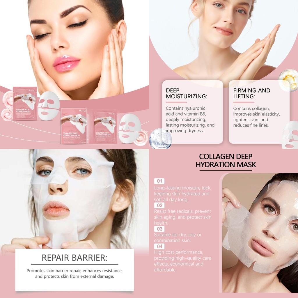 Hoygi Collagen Infused Moisturizing Face Mask Set For Nourishing Hydration And Soft Skin