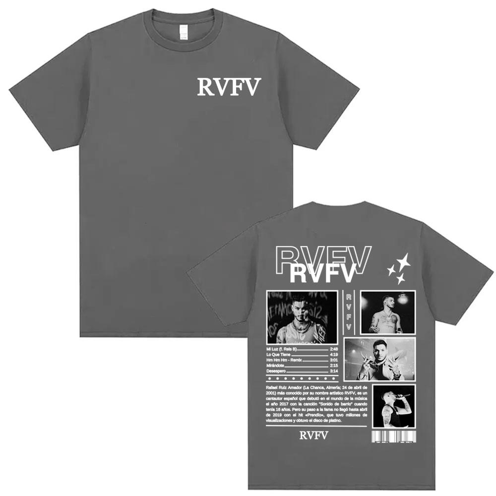 Rapper RVFV Eltiburón Tour 2024 Cover T Shirts Fashion Casual O-Neck Short Sleeve T-shirt Men Women Oversized T Shirt Streetwear