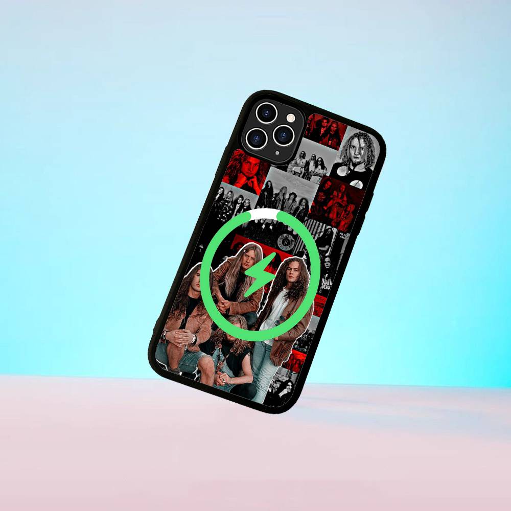 Music A-Alice In C-Chains Magnetic Phone Case For IPhone 16 15 14 13 12 11 17 Pro Max Plus Wireless Charge Cover
