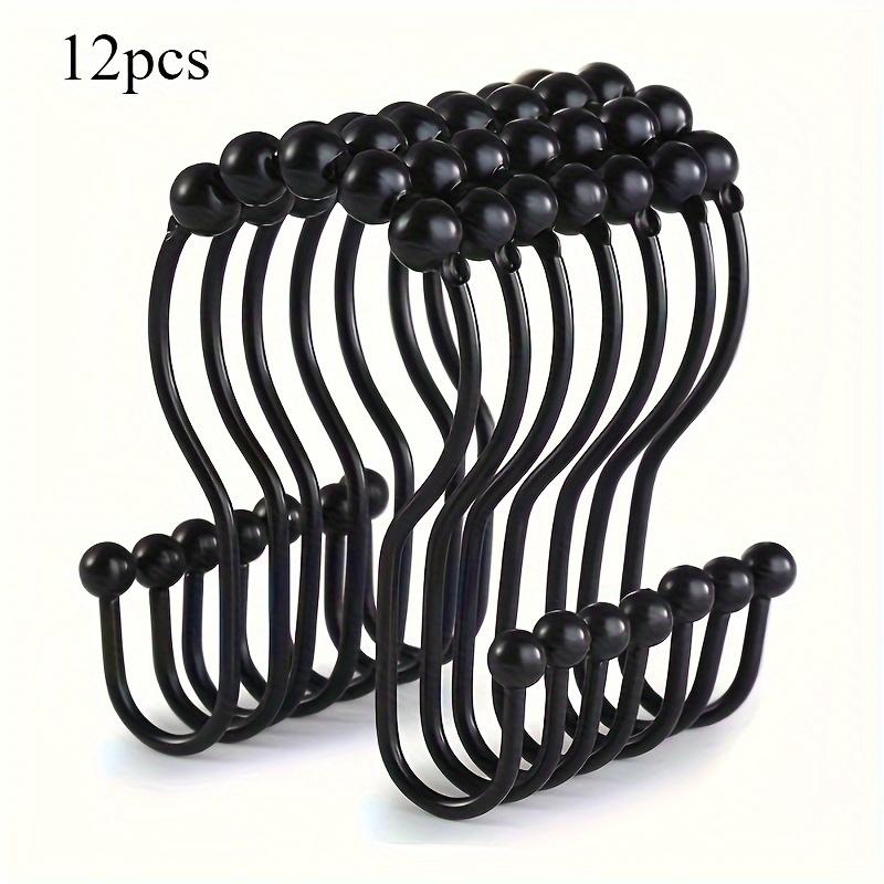 

Double ear shower curtain hook Double hook curtain hook Shower curtain hanging ring Shower curtain accessories чёрный