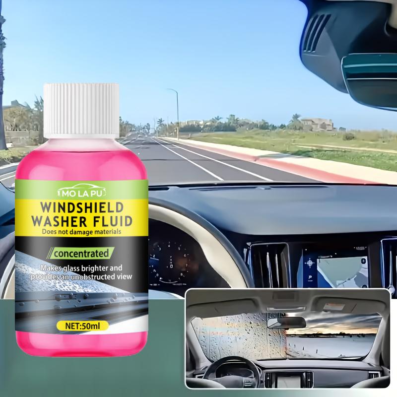 Concentrated Crystal-Coating Liquid for Car Glass - Windshield Wiper Fluid, Keeps Surfaces Smooth, Rain-Proof, and Anti-Fog Without Streaks, Quick