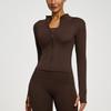 Womens Lightweight Yoga Jacket Breathable Fitness Top Long Sleeve Stretch Workout Outerwear
