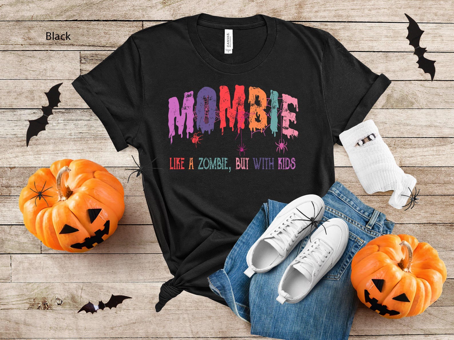 Mombie Like a Zombie Women s T-Shirt | Funny Halloween Mom Tee XL