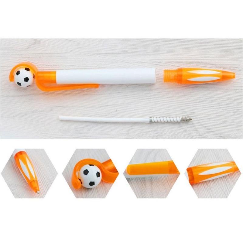 3Pcs/lot Ballpoint Pen 0.5mm Blue Ink Writing Supplies Ball Pen Cute Football Korean School Supplies for Student Stationery Random Color