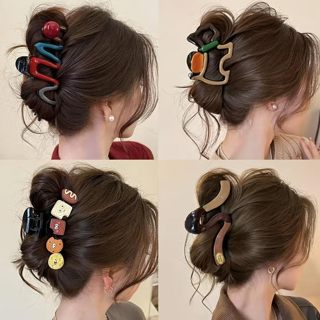 Cute Cartoon Claw Clip Character Hair Accessories Hair Grip Fashion Hair Clamp Suitable for All Hair Types Daily Wear Party Use