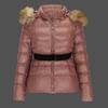 Giacca invernale da donna, nuova moda casual slim in cotone con collo in pelliccia sintetica e cappuccio, calda giacca con cappuccio in pelle PU con cerniera