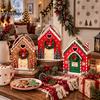 Holiday Treat Containers Christmas House Shaped Candy Boxes with Handles, Festive Cottage And Cookie Packaging for Cookies Party Favors Decorations