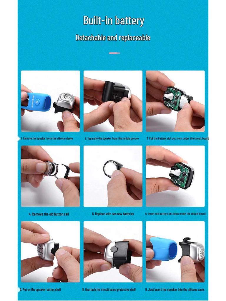 ROCKBROS Electric Horn for Mountain and Fixed Gear Bikes - Stylish Cycling Bell