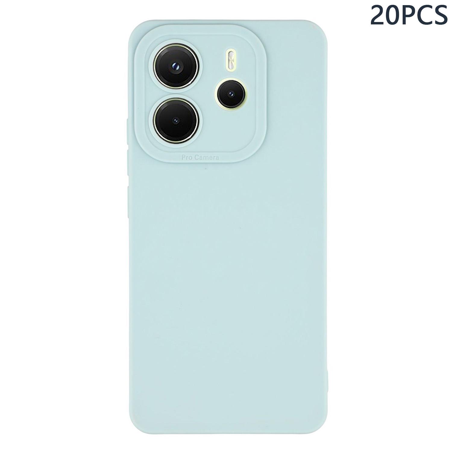 

Bulk Purchasing 20Pcs For Xiaomi Redmi Note 14 4G (163.25mm) Case Precise Cutouts 1.3mm TPU Matte Phone Cover Blue