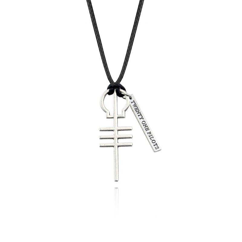 Twenty One Pilots Necklace Commemorative Gift Silver Alloy Necklace Decoration Men's Best Gift