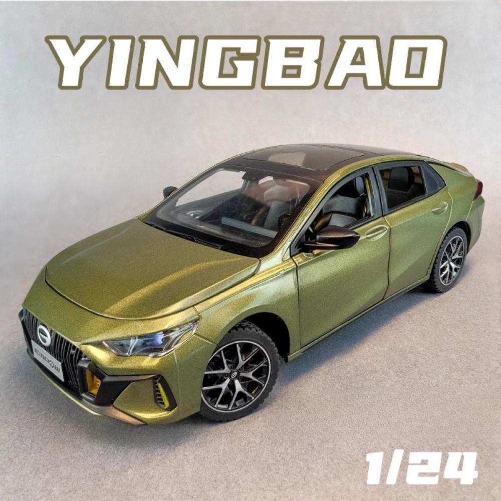 1/24 Trumpchi EMPOW55 Car Model Toy Diecast Metal Shock Absorption Street Sports Vehicle Sound and Light for Children Gift