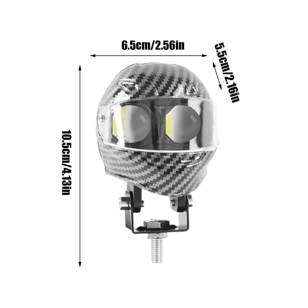 Motorcycle Fog Lights Helmet-Style LED Motorcycle Auxiliary Light Motorbike Driving Spotlight for Scooter ATV Offroad Dirt