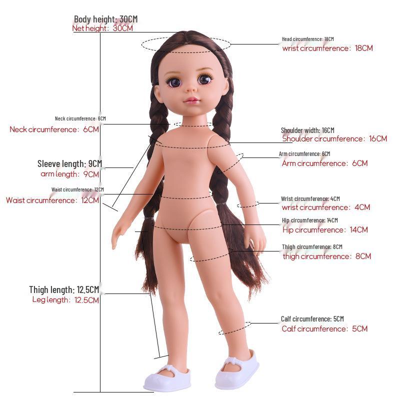 12-Zoll American Girl Vinyl Reborn Puppe, Ganzkörper-Spielzeug für Mädchen, DIY & Beliebt.