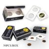 12 Specifications Coin Holders Stamp Holder Cover Coin Supplies Storage Square Cardboard Case Coin Album Collection Clip Flip