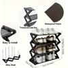 Minimalistisches 4-stöckiges Schuhregal aus Metall | Platzsparende Aufbewahrung für Sportschuhe, Einfache Montage, Langlebiges Design, Geeignet für Eingangsbereich, Schlafzimmer und Wohnheim