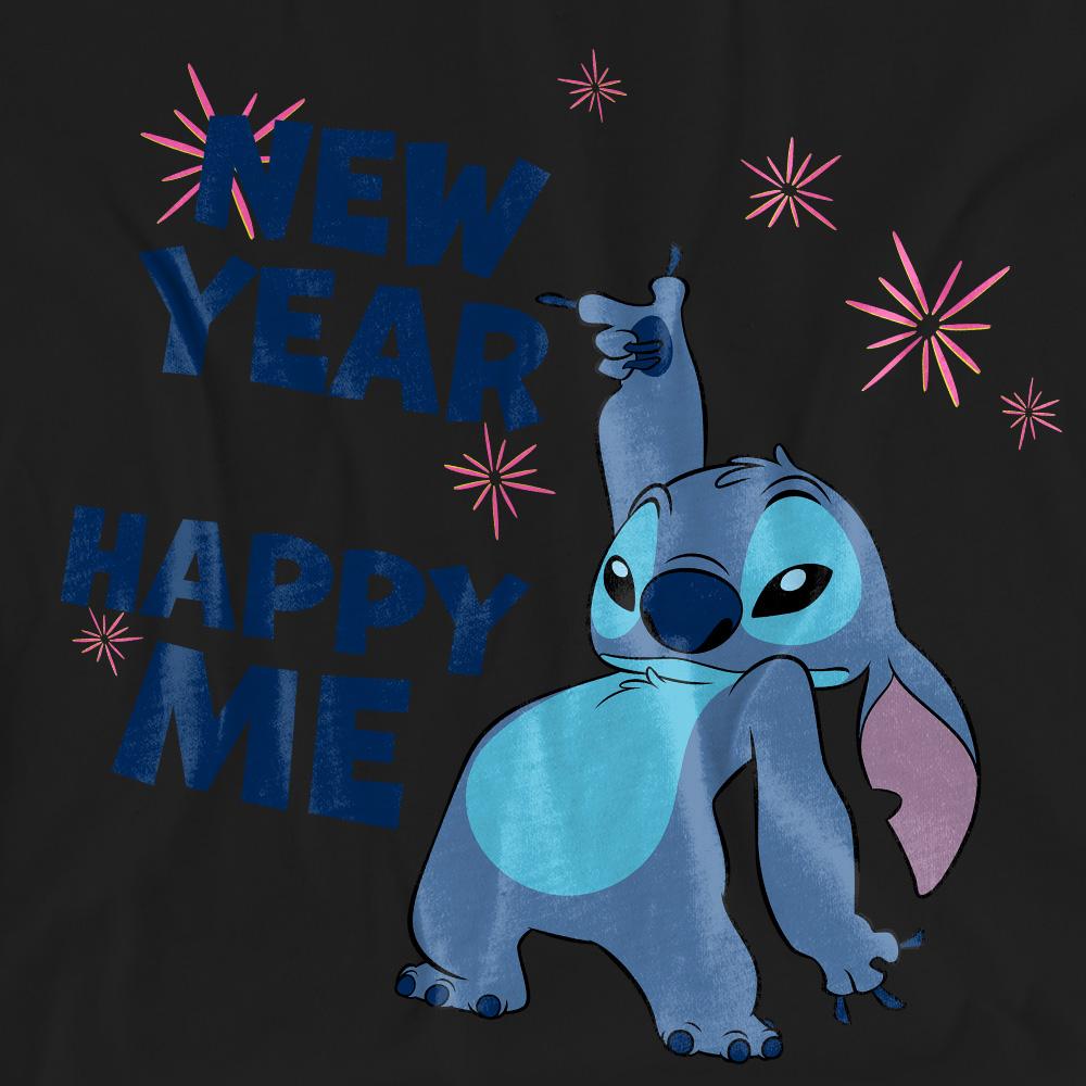 Lilo & Stitch Unisex Adult New Year, Happy Me T-Shirt