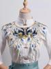 Women's Spring Summer Vintage Embroidery Pashmina Female  Shawl Cloak Pearl Collar R657