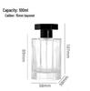 Transparent Glass Perfume Spray Bottle, Refillable, 50/100ml, Ideal for Travel