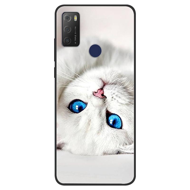 For TCL 20Y Case Girl Cat Flower Soft Silicone Back Wolf Shell for TCL 20E 6125F Fundas Phone Cover For TCL20Y 6156D 20 E Coque
