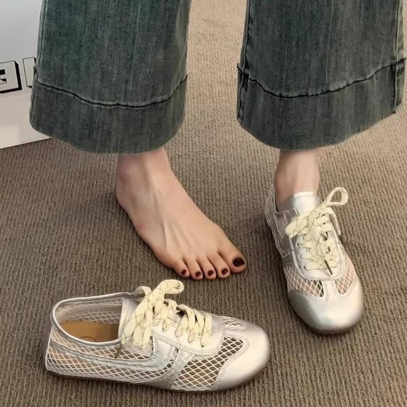 Mesh shoes breathable German training 2025 summer lightweight new Forrest Gump shoes versatile flat-bottomed sports and leisure shoes trend