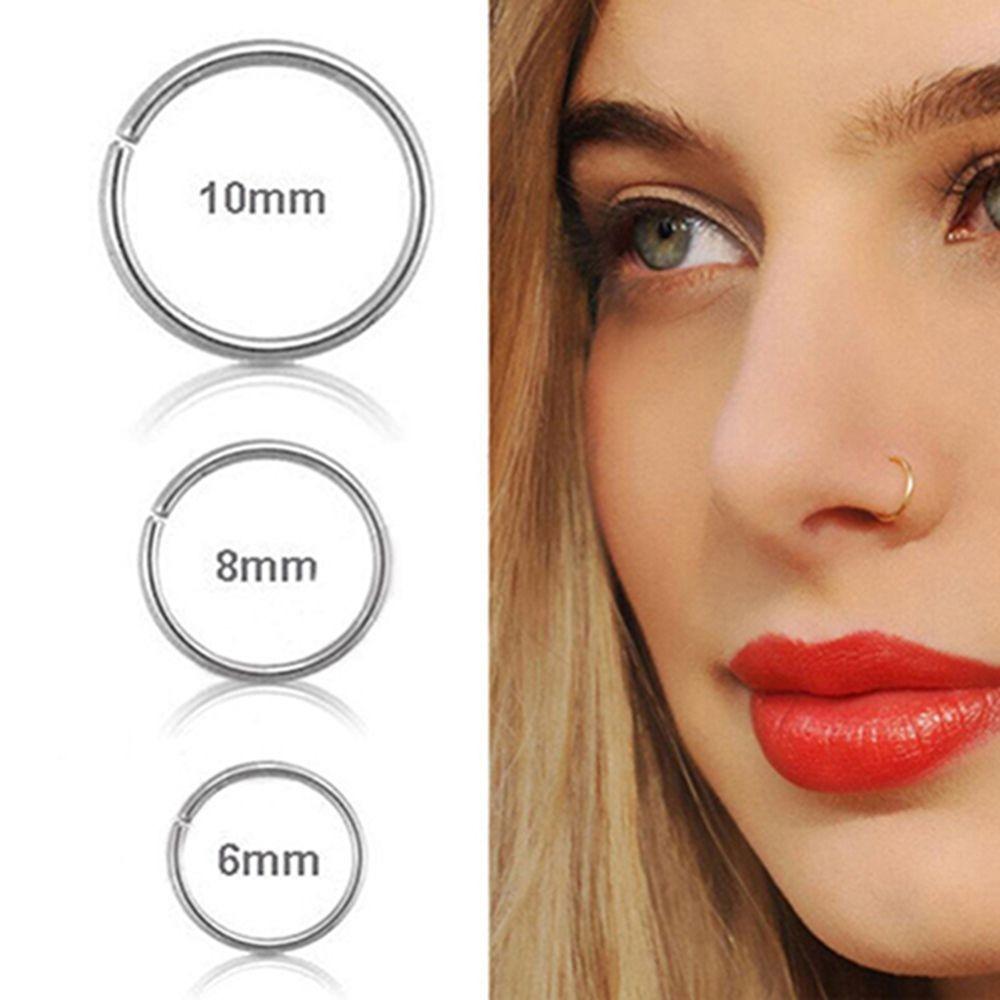 Women Men Ear Hoop Tragus Lip Ring Helix Body Piercing Nose Ring Fashion Accessories Jewelry