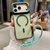 Skin-sensitive Lens Holder, Suitable for iPhone17PRO Magnetic Mobile Phone Case with Lanyard, Anti-drop Apple 16/15 Hard Case.