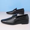 Summer Trend New British Perforated Breathable Leather Shoes For Men Dress Evening Wedding Footwear Prom Sapato Social Masculino