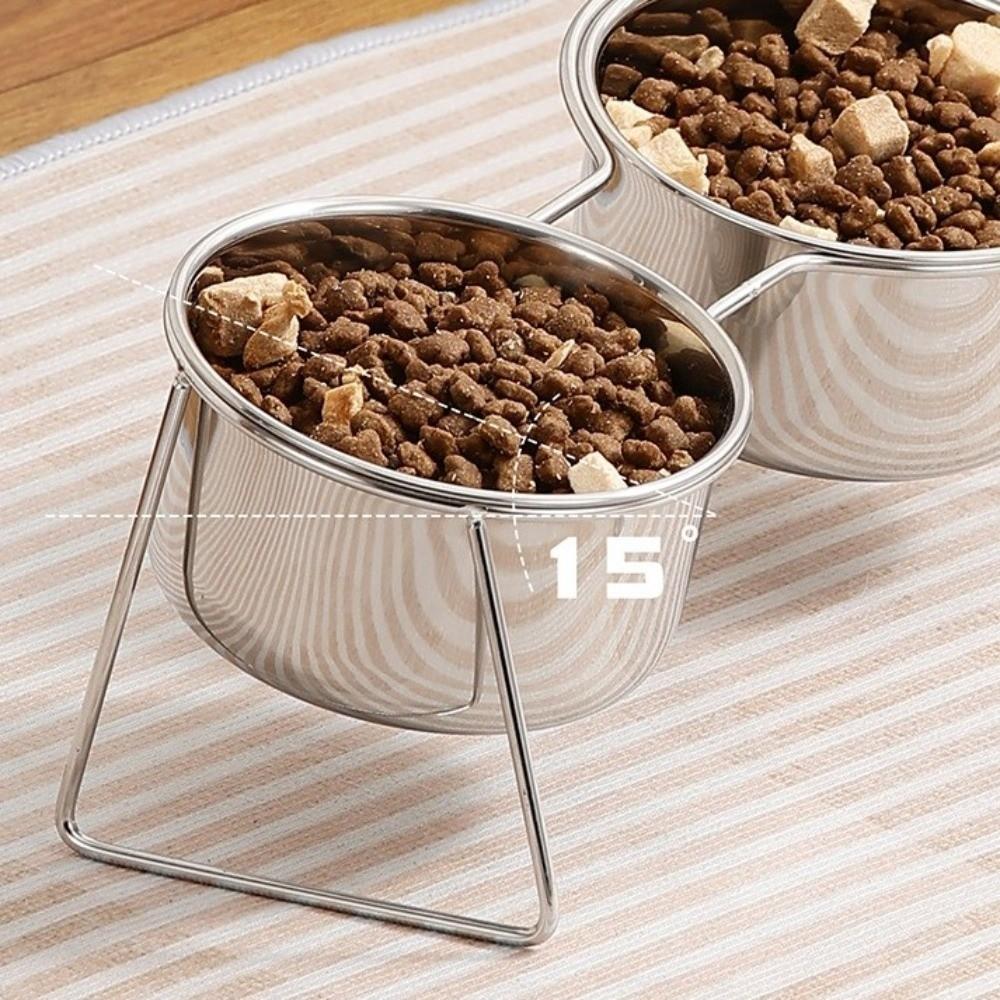 Fall-Resistant Neck Protector Bowl with Stand High Foot Dog Feeder  Daily Feeding