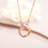 Mobius Ring Pendant S925 Sterling Silver Necklace for Women , Light Minimalist Jewelry , Daily Wear Fashion Trend