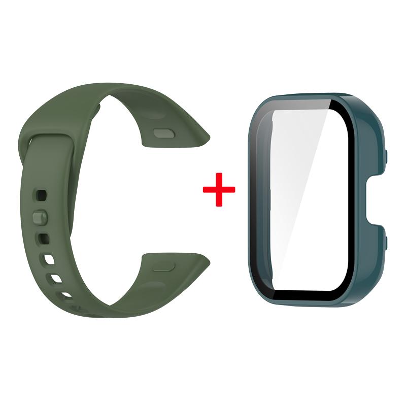 

9D стеклянный чехол + ремешок для Redmi Watch 3 Active PC, твердый чехол, защитная пленка для экрана, браслет для Xiaomi Redmi Watch3 Lite, аксессуары Redmi Watch 3