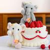 Anti-lost Elephant Plush Toy Cartoon Elephant Plush KeyChain Elephant Backpack Pendant  Bag Pendant