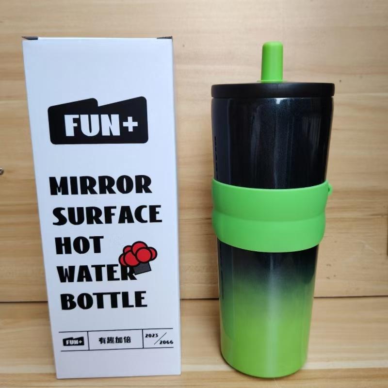 Car cup 111 stainless steel thermos cup outdoor portable large-capacity straw cup cold accompanying water cup