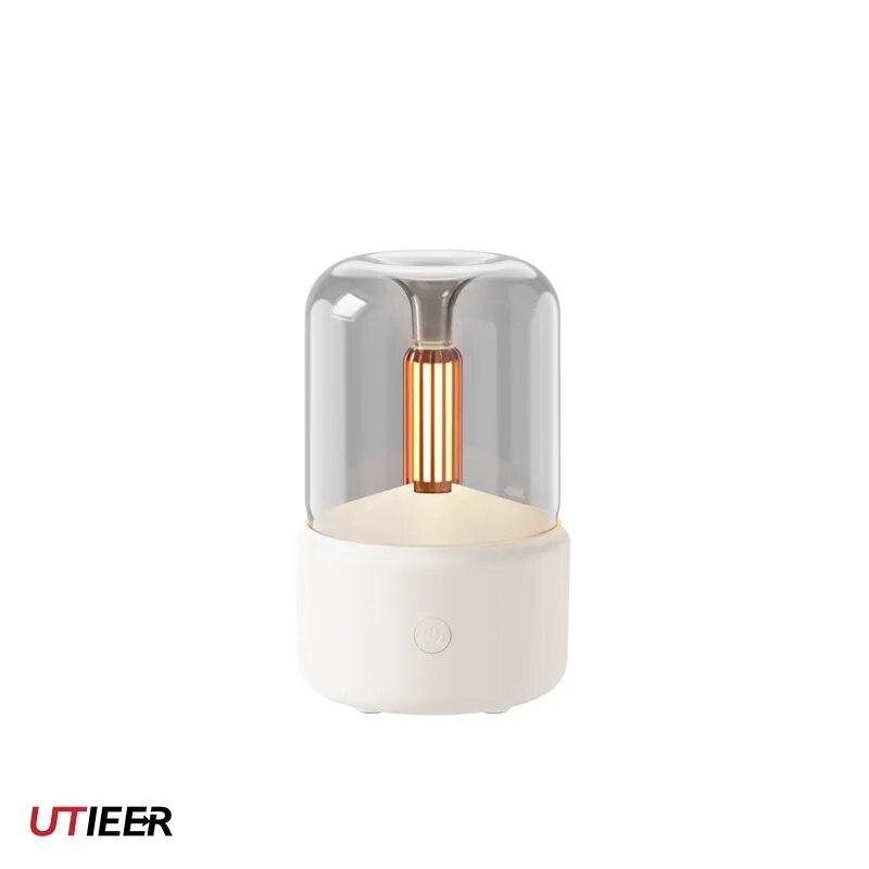 Mașină pentru aromoterapie la lumina lumânărilor, ulei esențial, lampă minimalistă, umidificator de dormitor, parfum retro, aromaterapie cu atomizare