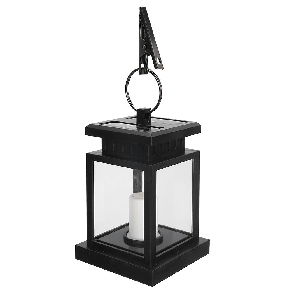 Solar Power Hanging Simulation LED Candle Light for Outdoor Garden Courtyard Decoration