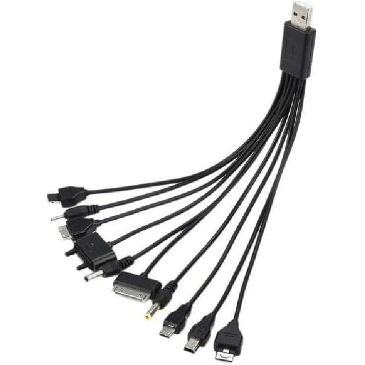 

Black 10-in-1 USB-C Charging Station for Android Tablets, Multi-Device Charger Hub with 6 FT Cable, Compact and Portable Design for Travel,Home and