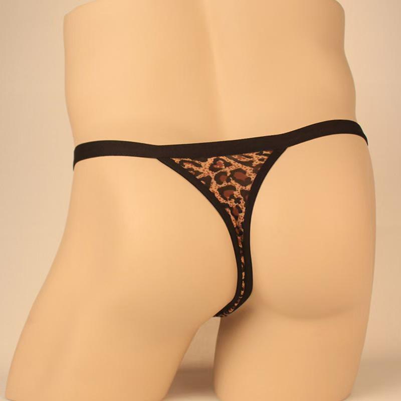 Dámské Sexy Tanga s Leopardím Vzorem a JJ Kapsičkou