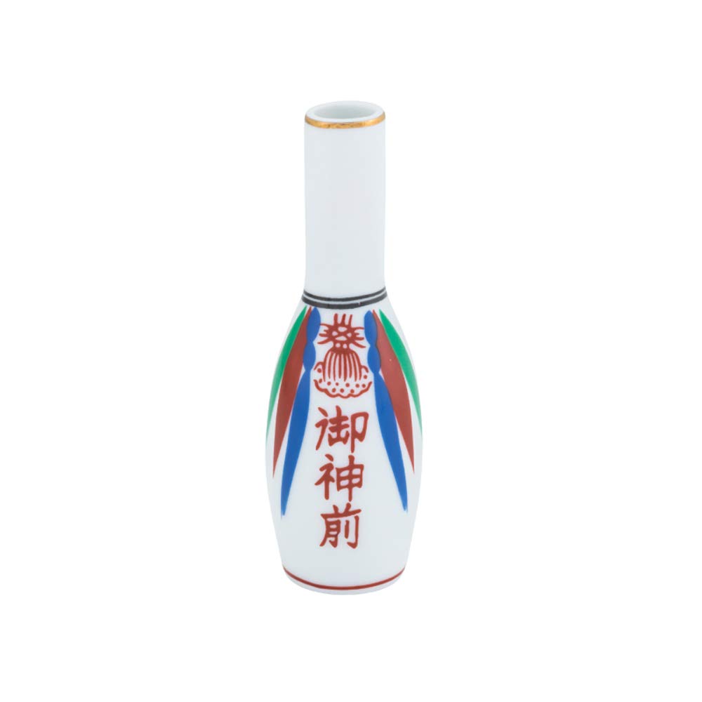 Kamidana no Sato Shinto Shinto Ritual Heishi Nishiki Shinshu Tokkuri Sake Slim Sacred Japanese 1 White (Shrine Village) - Altar, Items, (Sake Bottle), белый