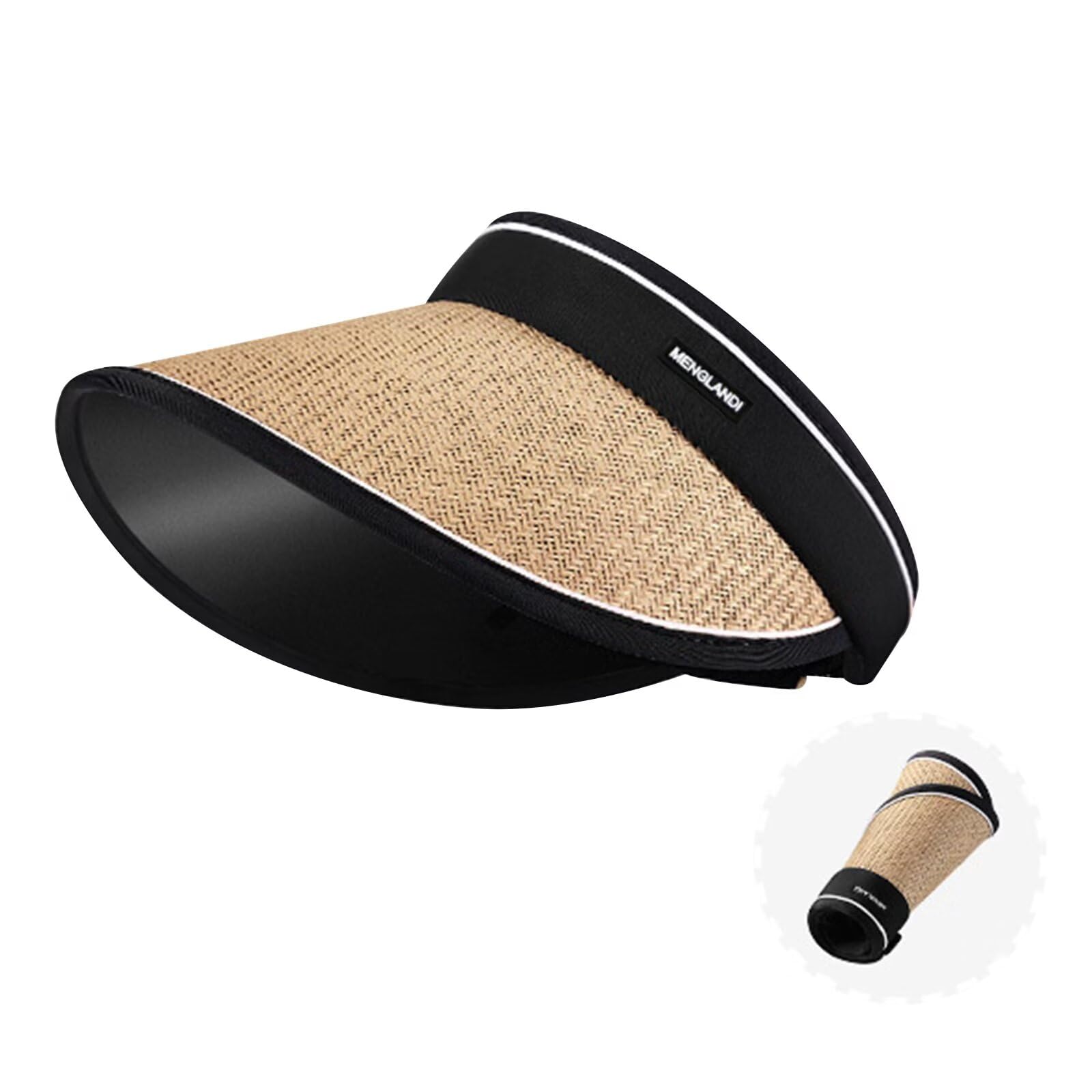 

Солнцезащитный козырек из соломы от солнца, защита от УФ-лучей, солнцезащитный, широкий, стройнящий, муха, один размер [LEZOOY] женский, шляпа, UPF+50, шляпа, весна/лето, поля, эффект, не улетит,