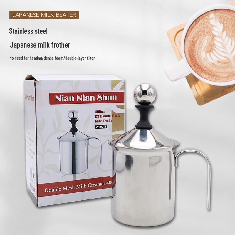 

Японский двухслойный пенообразователь для молока из нержавеющей стали 400CC with Color Box