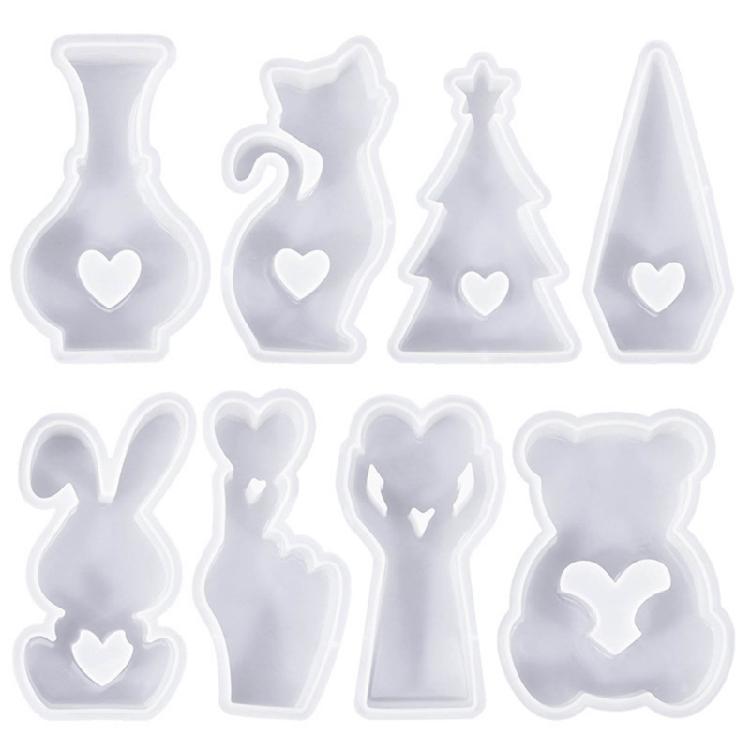 Bear Rabbit Candle Molds for DIY Candle Valentines Christmas Gift