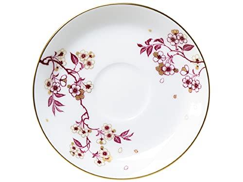 Okura Pottery Art, Cherry Blossom Series, 4th "Celebration Cherry Blossom" Cup & Saucer, Coffee/Tea, Approx. 235cc, Made In Japan, 1C/A682-4