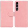 For Sony Xperia 1 VII Case Solid Color Leather Wallet Phone Cover