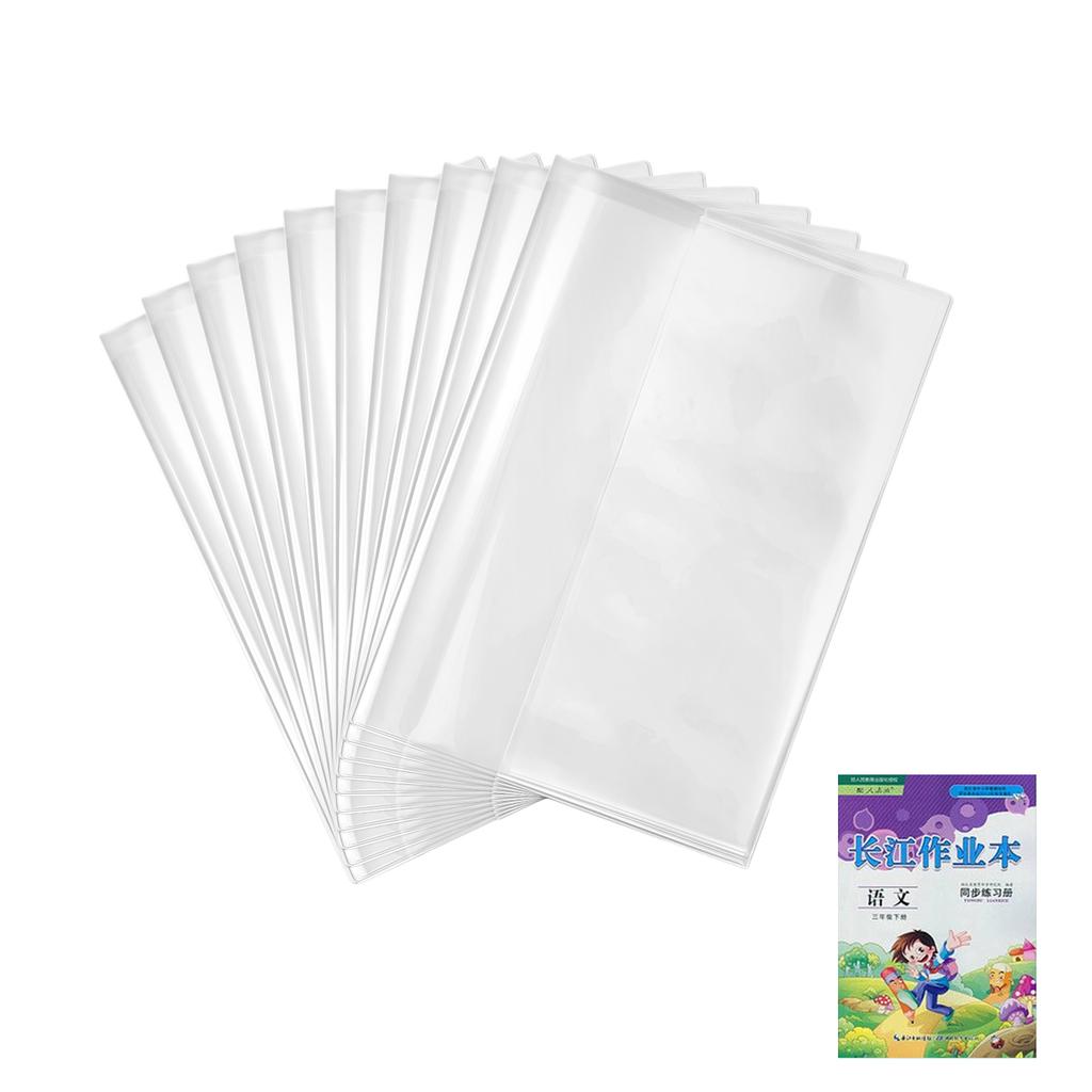 10 Pezzi Copertine Protettive per Libri Scolastici Fogli Trasparenti in PP Riciclabile Dimensioni Flessibili Resistenti allo Strappo Essenziale per l'Aula