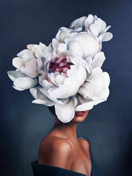 Diamond Painting Woman 5D DIY Full Round Round Diamond Embroidery Girl Portrait Rhinestone Picture Flower Home Decor