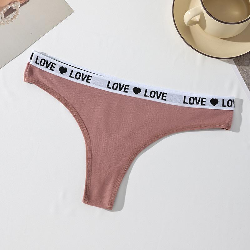 Low Waist Sexy Threaded Panties Sports Yoga Letter Printed Women’s Thong Panties