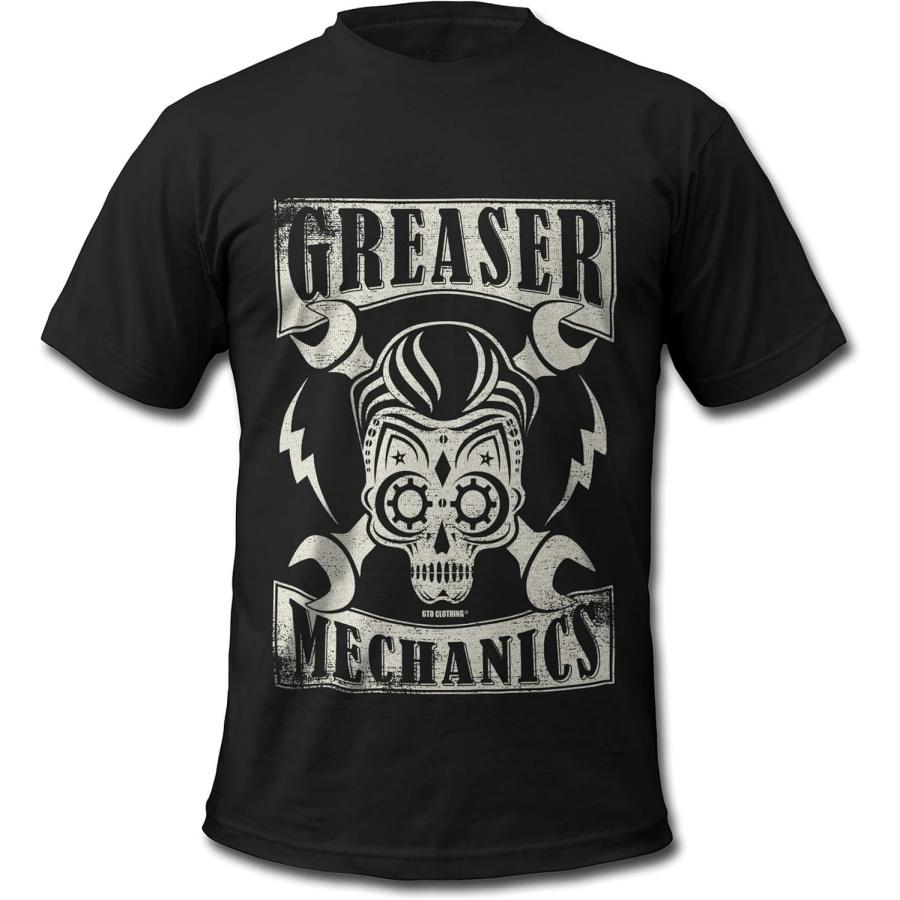 Bands and Bones The Greaser Mechanics Rockabilly Men s T-Shirt S
