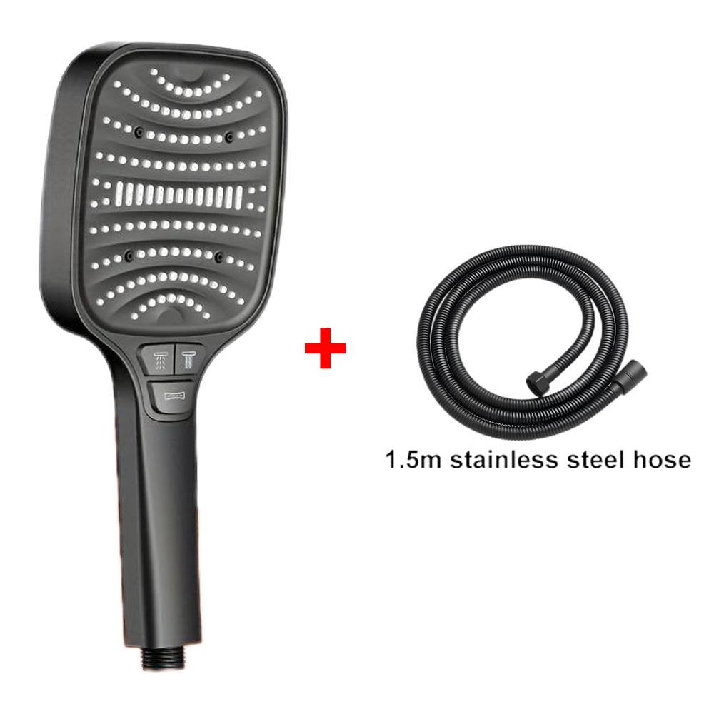 8 Modes Turbo Pressurized Shower Head 12cm Large Panel Water Saving Showerheads Explosion-proof Thickened ABS Filter Shower Head