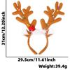 Charming Christmas Plush Reindeer Antlers Headband With Colorful Fairy Lights And Bells Perfect For Holiday Photos