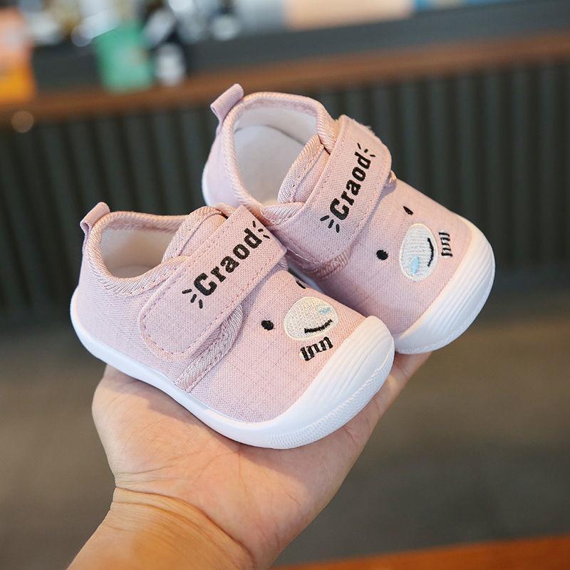

Baby Toddler Soft Sole Shoes With Embroidery And Letter Print Design For Spring And Autumn Playtime Pink,17