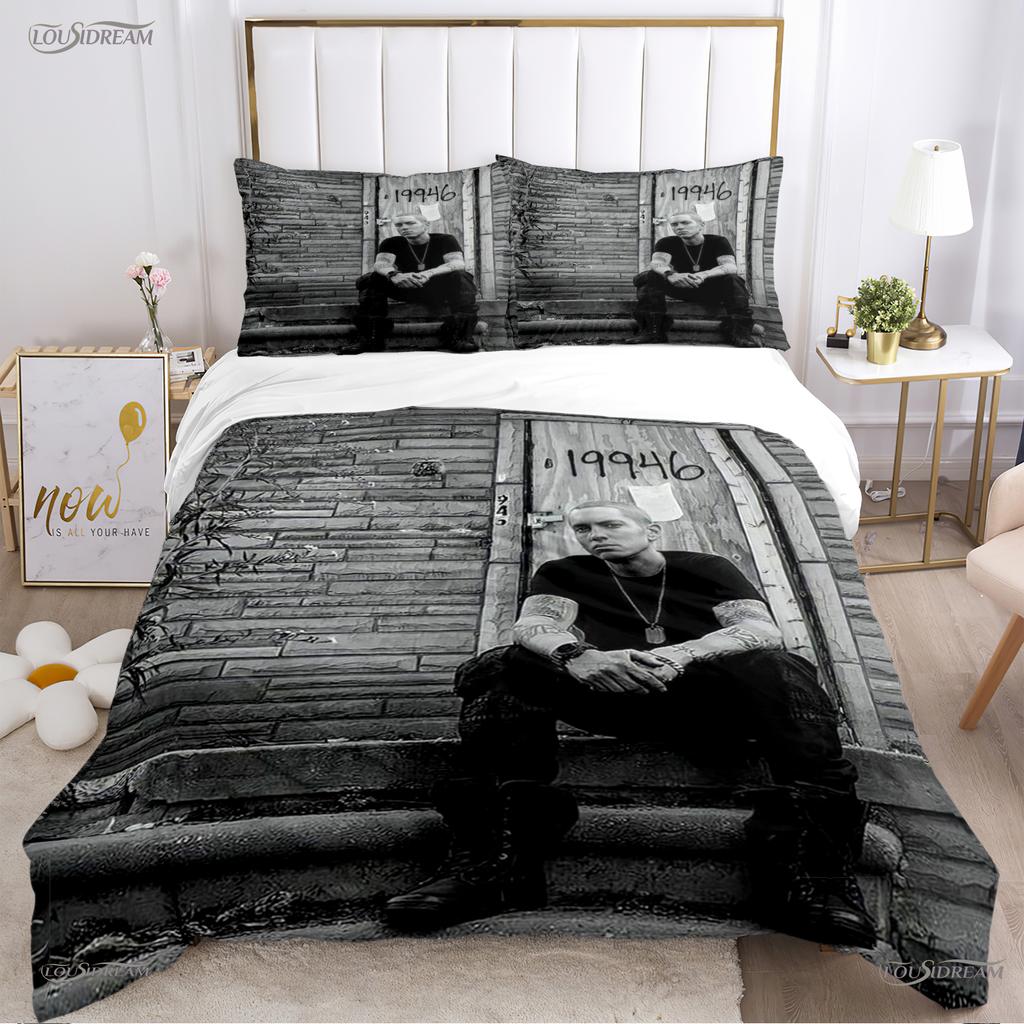 Comforter Casal Eminem-Music All Season Comforter Bedding Sets Soft And S Boys Single/Double/Queen/King